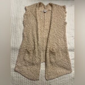 London Kaye fuzzy long sweater vest NWOT